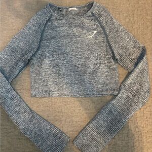 Gymshark seamlessss long sleeve crop top size small